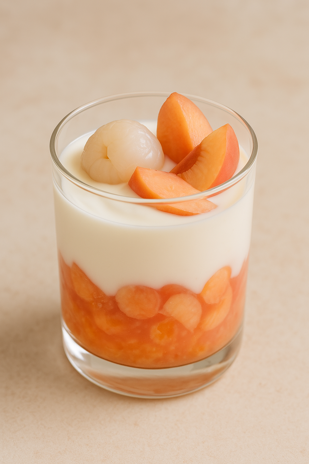 Sữa chua vải đào